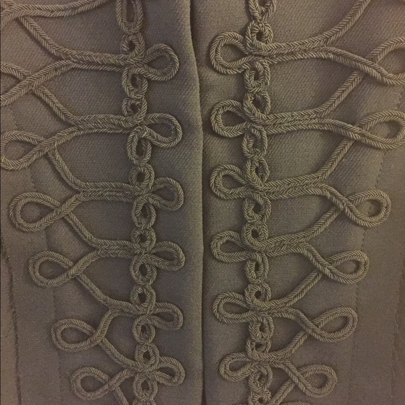 Zara NWT Military Crop Jacket Black/Navy Raw Hem L - Picture 4 of 8